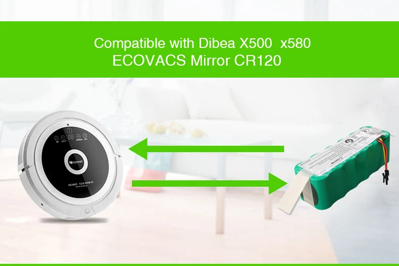 Перезаряжаемый Ni MH аккумулятор для пылесоса Ecovacs CR120 Dibea Panda X500 X580 Kk8 Haier 14 4 В SC 3500