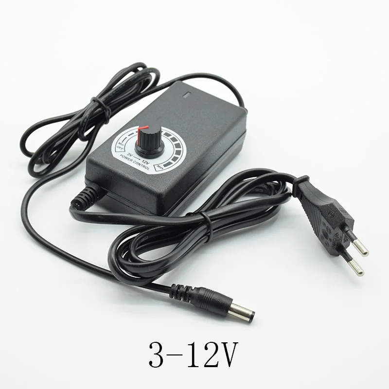 Power Supply Adjustable AC To DC 3V-12V 2A Adapter Universal 3-12V Volt Led Strip Lamp 5.5*2.5mm | Строительство и ремонт