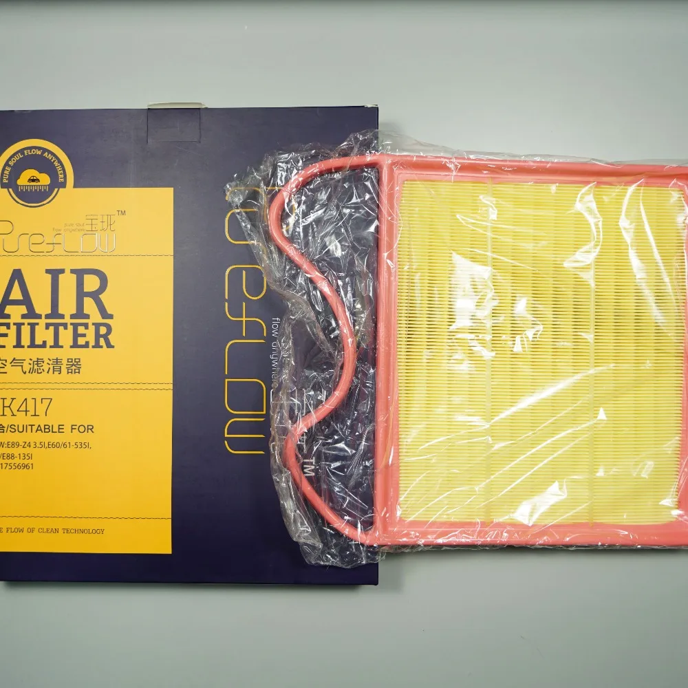 

air filter for BMW:E89-Z4 3.5i,E60/61-535i,E82/E88-135i,E90/E91/E92/E93 LCI-335i/335xi,E90/E91-335i/xi oem:13717556961 #PK417