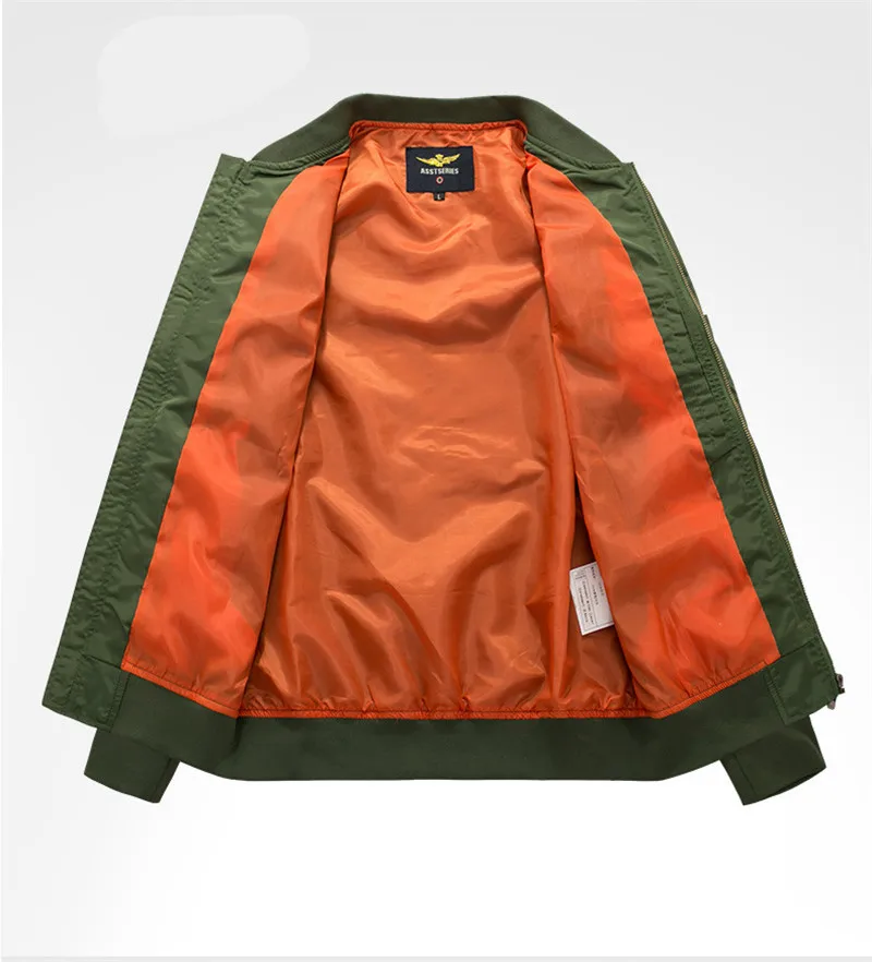 Куртка Для мужчин модные Демисезонный высокое качество Ma1 военный мотоцикл Ma-1 Авиатор летчик Для мужчин тонкий Курточка бомбер M-6xl