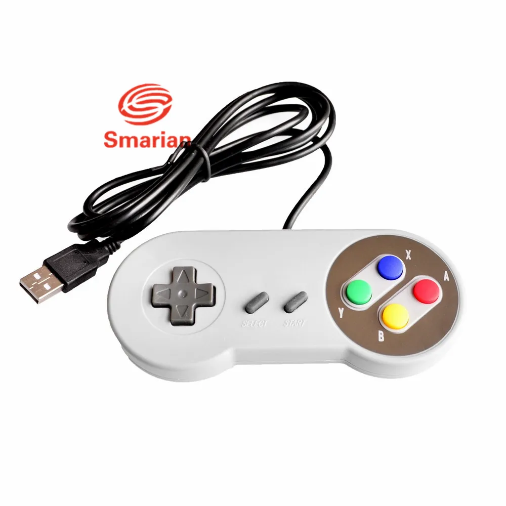 

Hot selling ! 2pcs Retro USB Controller Retro Super for Nintendo SNES USB Controller for PC for MAC Controllers SEALED