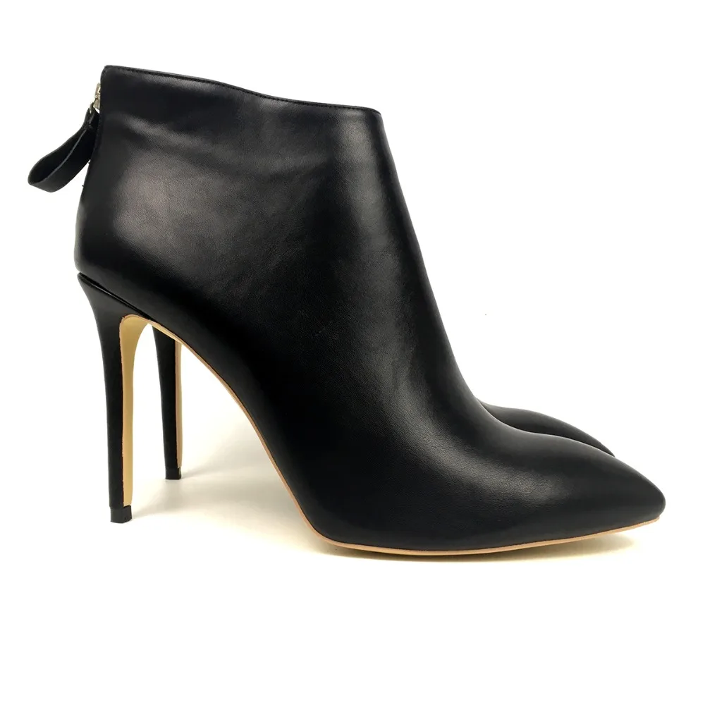 Aiyoway ~ Dames Talon Robe 5 Chaussons Bottes 13 Femmes Sexy Automne Nous Taille Parti Cheville Pointu Haut Noir Hiver Zip Retour Bout qRwEqX7r