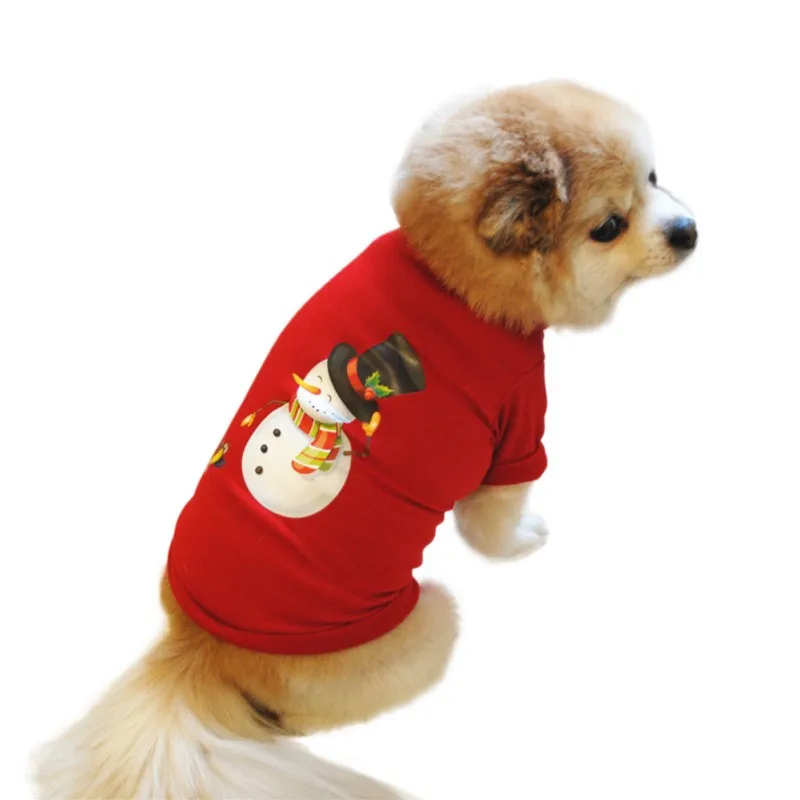 XS/S/M/L Red Pet Dog Clothes Christmas Costume Cartoon Clothes For Small Dog Cloth Costume Dress Winter Apparel Coat Apparel New