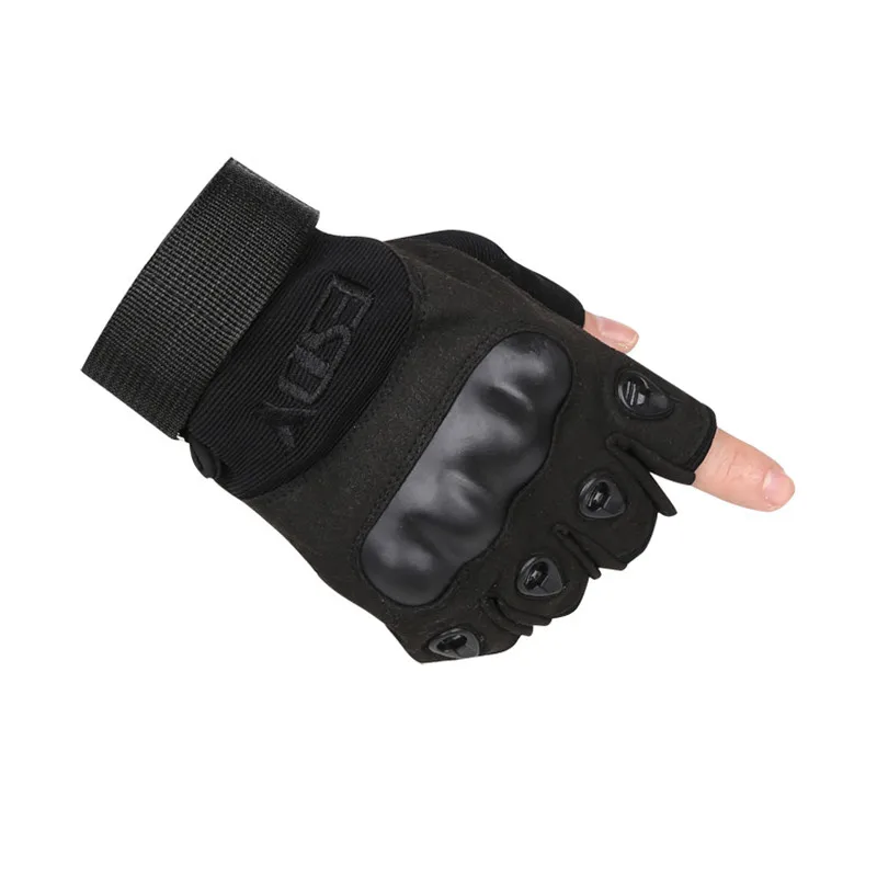 

Outdoor Cycling Riding Nylon Half Finger Gloves Tactical Military Men Antiskid Wear Resist Short Finger Fighting Leather Mittens