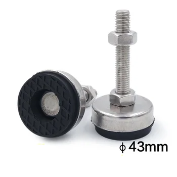 

1Pcs M8x(60mm-150mm) 316 stainless steel Screws adjustable foot cup with plastic anti-skid support table bolts Head 43mm