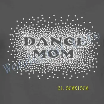 

Free shipping dance mom rhinestones motif transfef high quality hot fix rhinestones motif custom motif