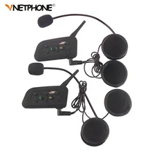 2PCS Pro BT Interphone 1200M Wireless Motorcycle Bluetooth Helmet Intercom headset for 6 Rider
