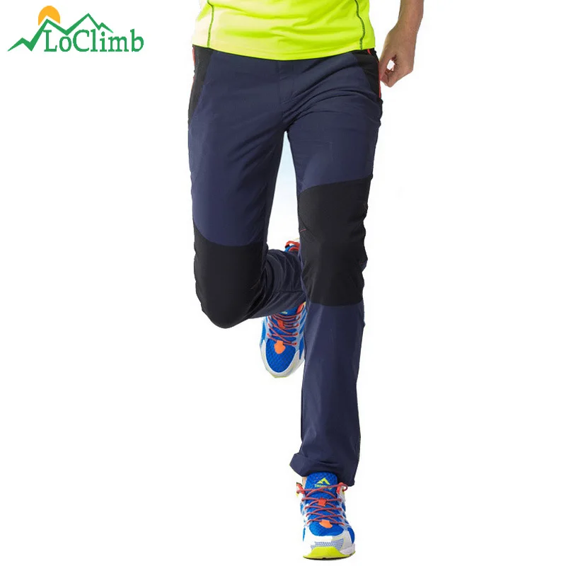 LoClimb Nylon Ultra Thin Stretch Camping Hiking Pants Men Summer Quick