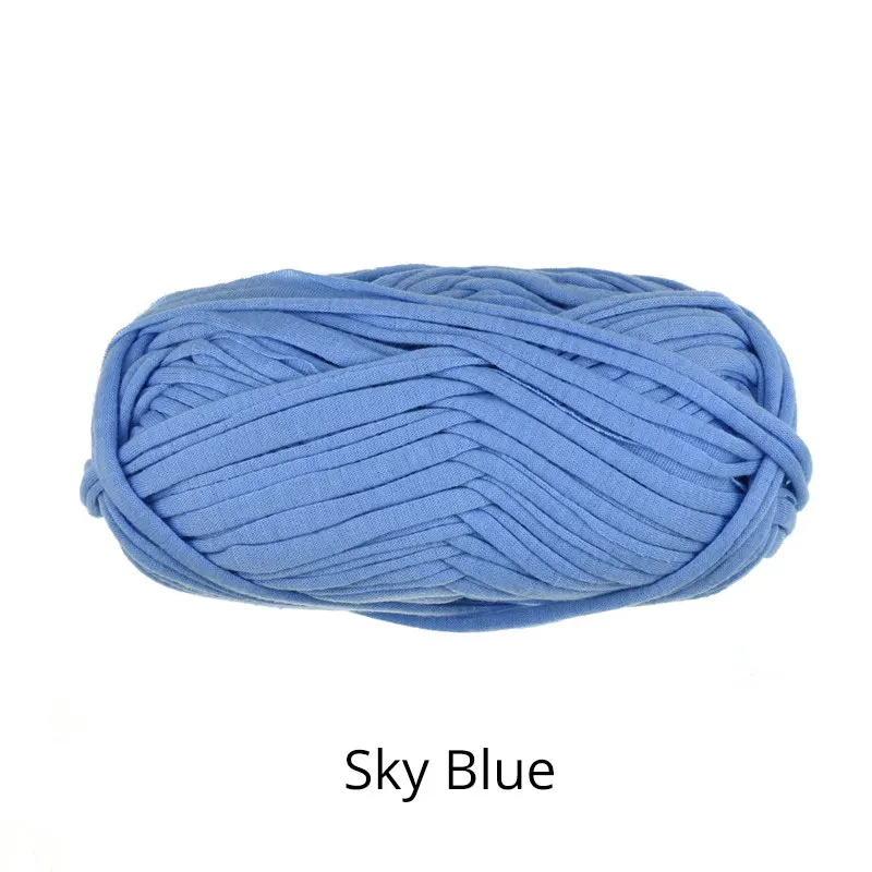 1 шт 100 г/шт. 30 м Looen Вязание толстой нитью крючком Ткань Пряжа DIY сумка ковер подушка хлопок ткань футболка - Цвет: Sky Blue