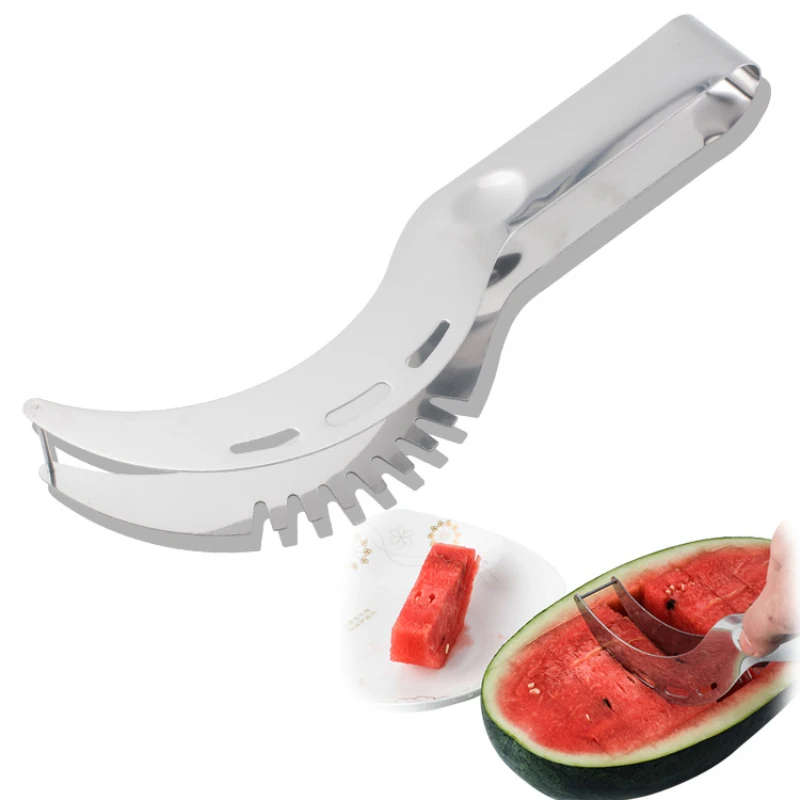 

Watermelon Slicer Fruit Knife Kitchen Tools Stainless Steel Cutter And Ice Cream Ballers Melon Scoop Double Size Spoon Set