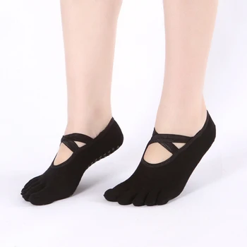 

Fashion Breathable Cotton Socks Toe Ankle Grip Five Finger No-Slip Hosiery