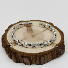 S925 стерлингового серебра Ретро тайский серебряный мужской и женский открытые браслет в этническом стиле Стиль Звездном Модные украшения