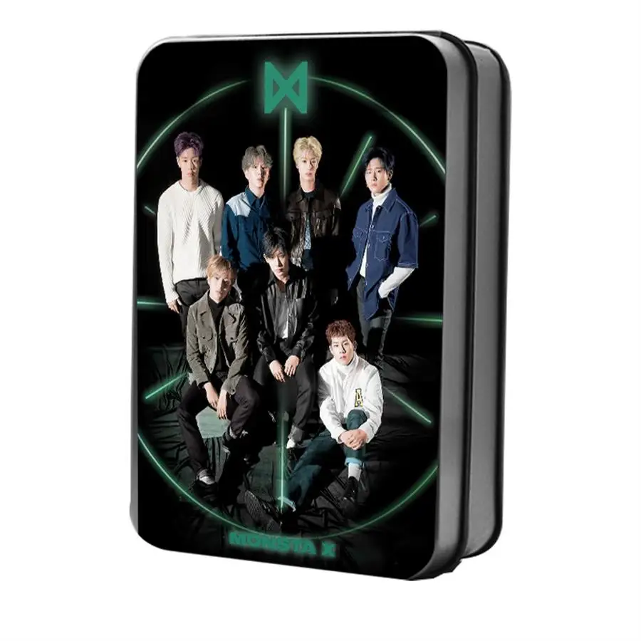 

Kpop MONSTA X Mini 6th Album Polaroid Lomo Cards New Fashion Collective Photocard Poster with Iron Box 40pcs/set