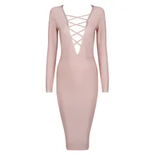 Лидер продаж зимние для женщин Красный телесного цвета синий, белый черный v образным вырезом крест одежда с длинным рукавом бандаж знаменитости для вечеринок