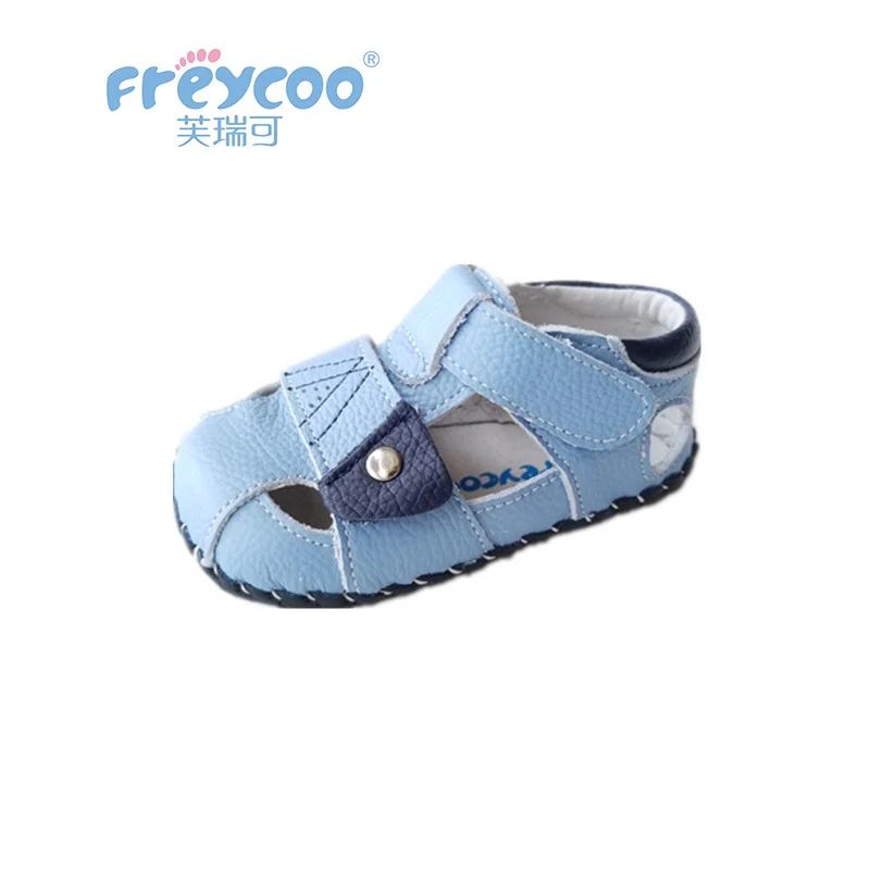 Freycoo 2018 Новая летняя детская обувь для малышей мальчиков натуральной воловьей