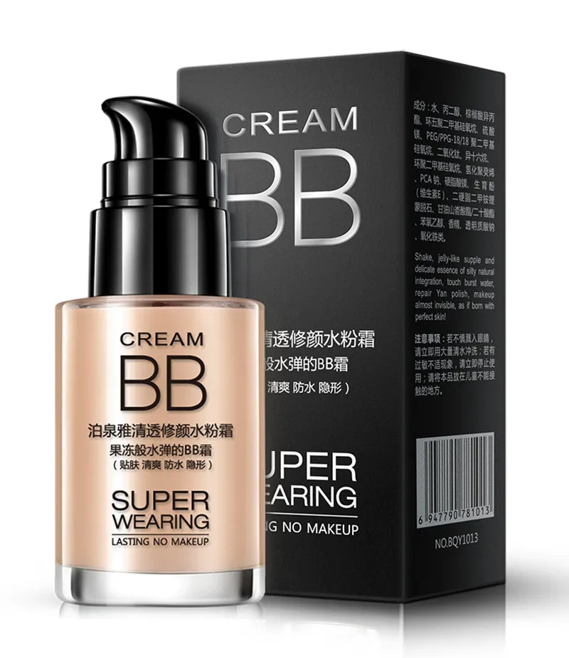 Bioaqua  Moisturizing BB Cream Face Care Foundation Natural Flawless Refreshing Base Makeup Cover Facial Whitening Concealer
