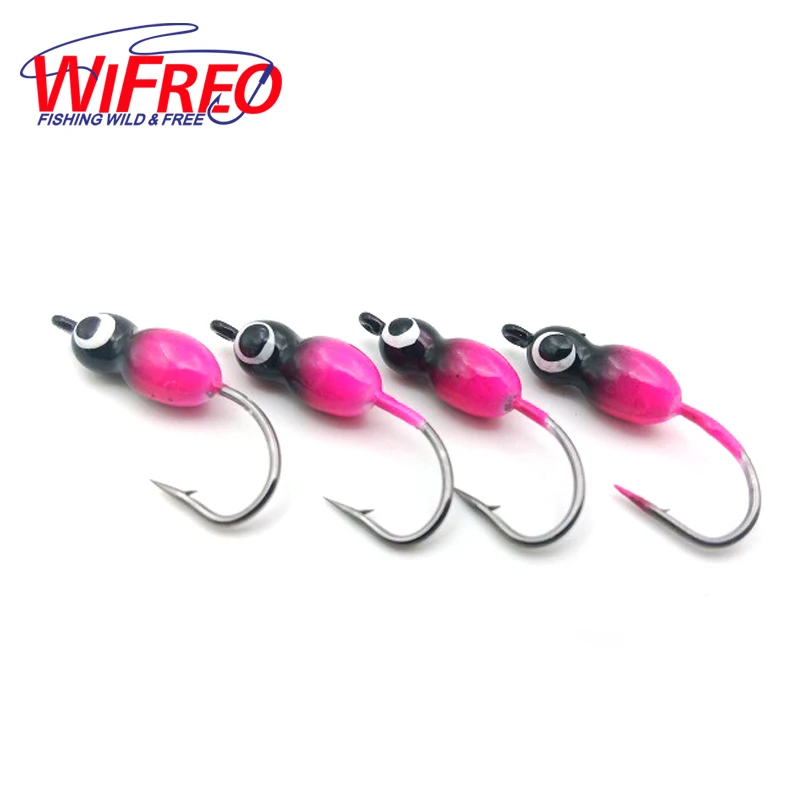 

4PCS New shelves 25mm/2.5g Lead Jig Barbed  Lure Soft Worm Fishing Hooks Ice Fishing Hook