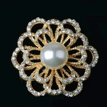 

Large Pearl Rhinestone Buttons Decorative Silk Scarf Flower Metal Button Sewing Hair Accessories Clothing Diy Crafts Accessories