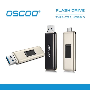 

OSCOO USB 3.0 Type-C 3.1 64/32/16 G Flash Drive USB Type-C Dual Drive Memory Sticks U Disk For Smartphone Computers MacBook iPad