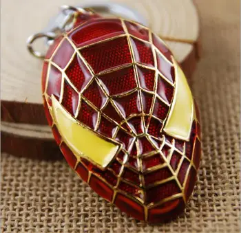 

5Pcs cartoon Spider-man The Amazing Spiderman Keychain Metal Key Chain Keyring Key Ring EE22