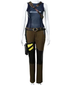 Lara Croft Costume Shadow Of The Tomb Raider Movie Cosplay Lara Croft Dark Blue&Army Green Costume Women Halloween Christmas Use