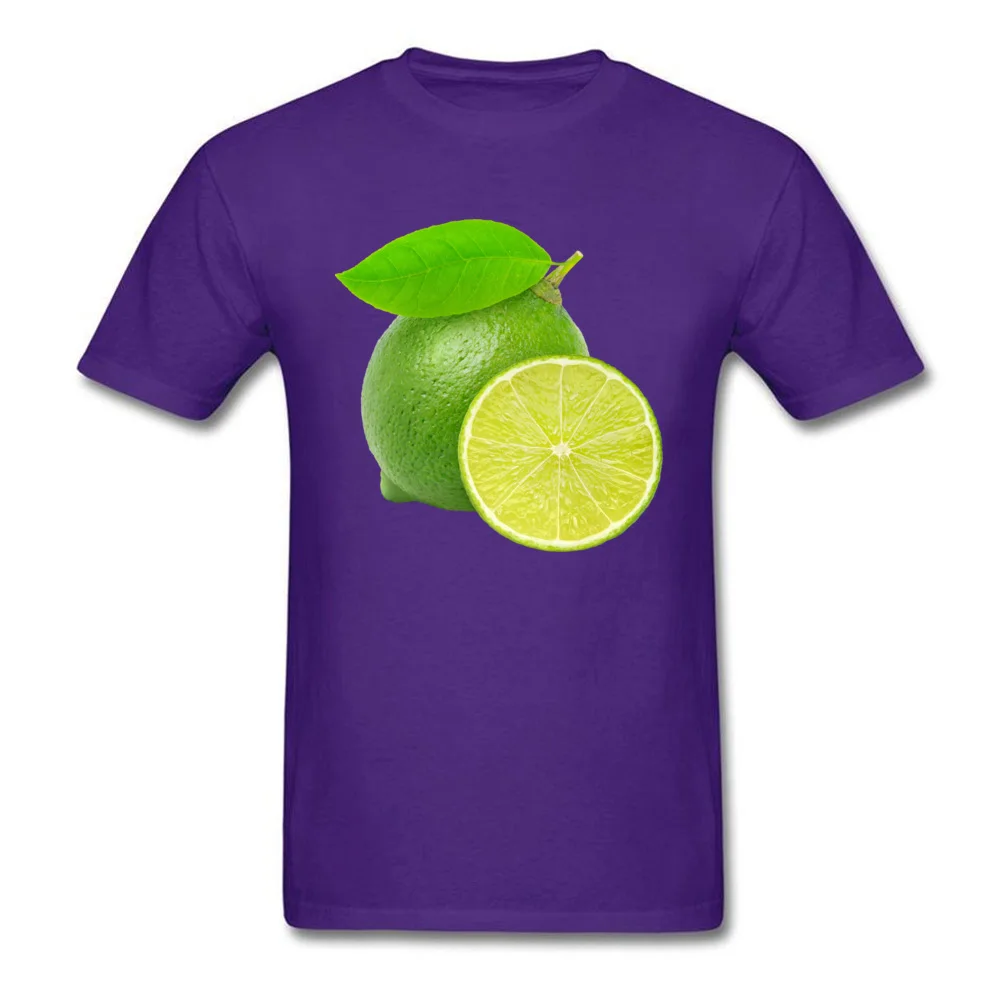 Cut limes Top T-shirts Short Sleeve New Arrival Youth Summer Fall Tops Shirts Customized Tee-Shirts O-Neck 100% Cotton Cut limes purple