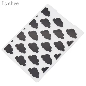 

Lychee LIfe Cloud Pattern Plastic Embossing Folder For Scrapbook DIY Album Card Tool Plastic Template Stamp Card Making Decor