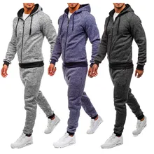 HIRIGIN новые мужской спортивный костюм толстовка с капюшоном на молнии топы Camo Jogger пальто active Cotton Штаны 2 шт осенний костюм