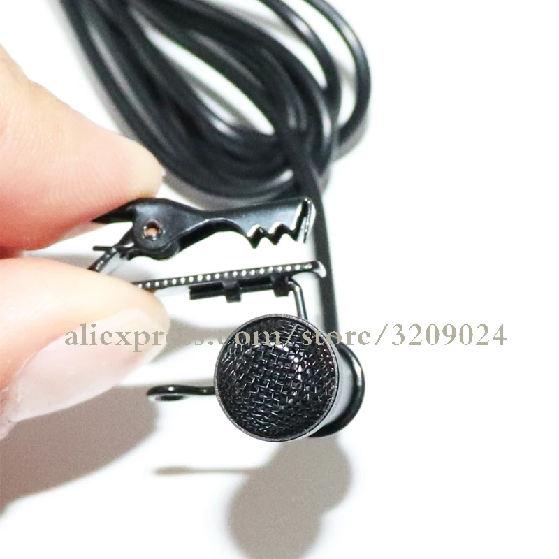 Skup Czarny Mini 3.5mm Jack mikrofon Lavalier spinka do krawata mikrofony mikrofon mikrofon do mówienia wykłady mowy 1.2m długi kabel