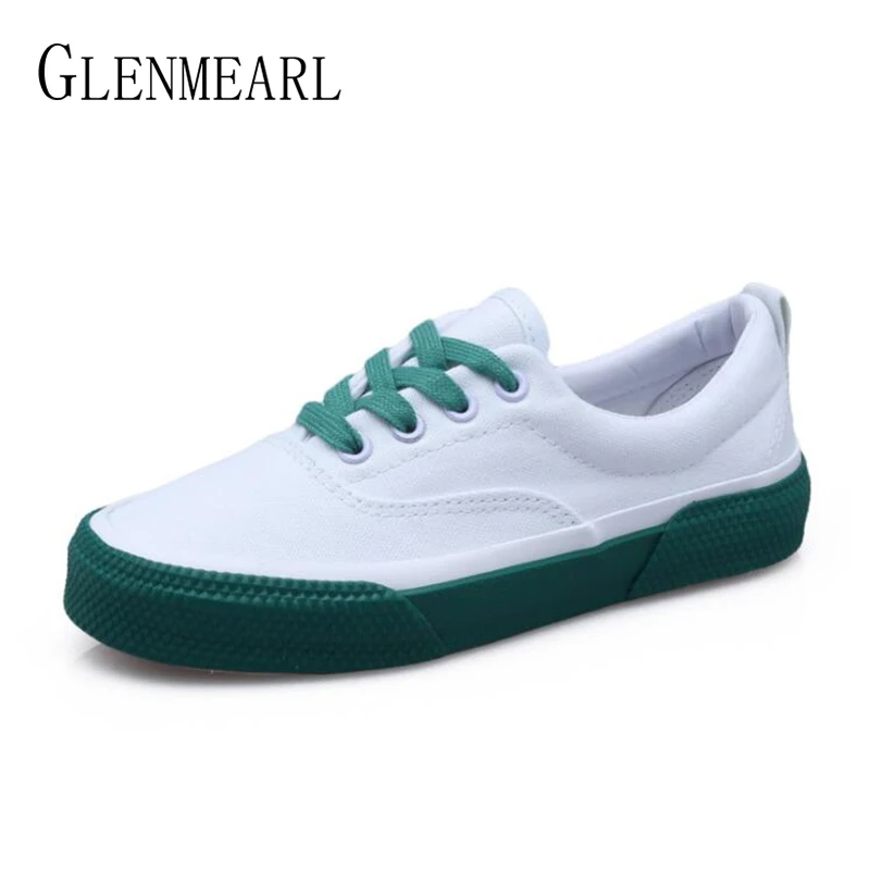 

Brand Women Flats Canvas Shoes Female Round Toe Ladies Shoe Casual Spring Autumn Platform student Shoes Woman Lace Up Flat DE