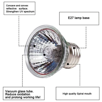

Pet Heating Lamp Sun Light Bulb UVA UVB Full Spectrum Heat Keep Warm For Lizard Reptile TSH Shop
