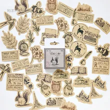46 unids/lote Vintage pequeños animales pegar mini papel adhesivo paquete DIY diario decoración pegatina álbum scrapbooking