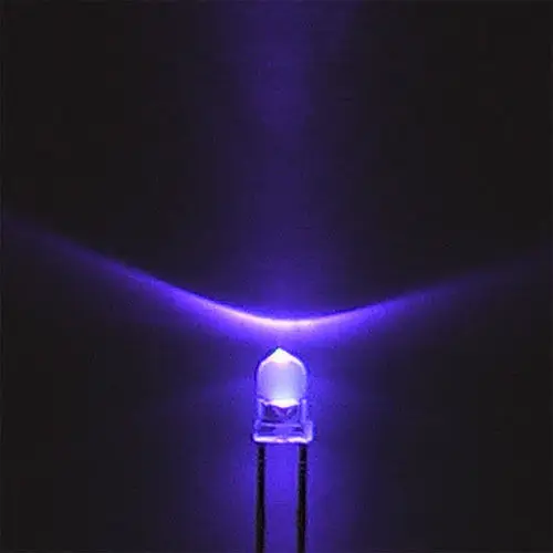 

50pcs F3 3mm Round Ultra Violet LED UV Light 395-400nm Purple Lamp NEW