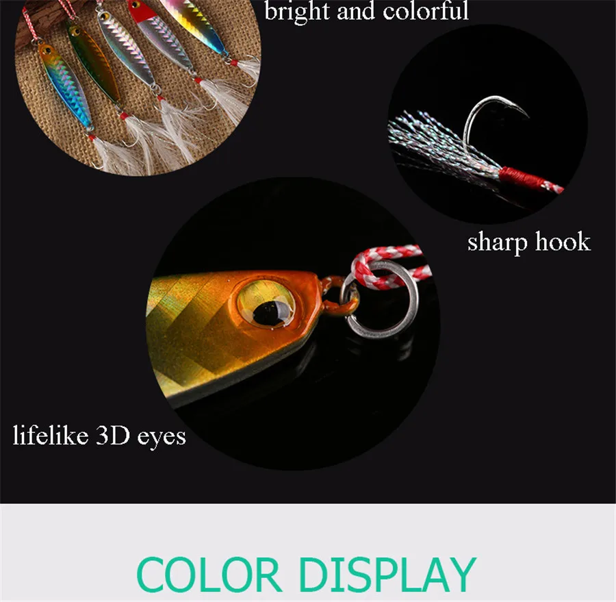 5 Colors Dual Hook Wire Bait Metal Fishing Lures 3D Eyes Crankbait Wobblers Alloy Artificial Hard Lures Lifelike Swimbait (5)