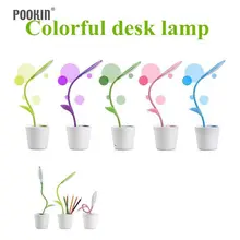 Регулируемая яркость USB 5 в сенсорный выключатель светодиодный настольная лампа аккумуляторная Ночная лампа с ручкой контейнер