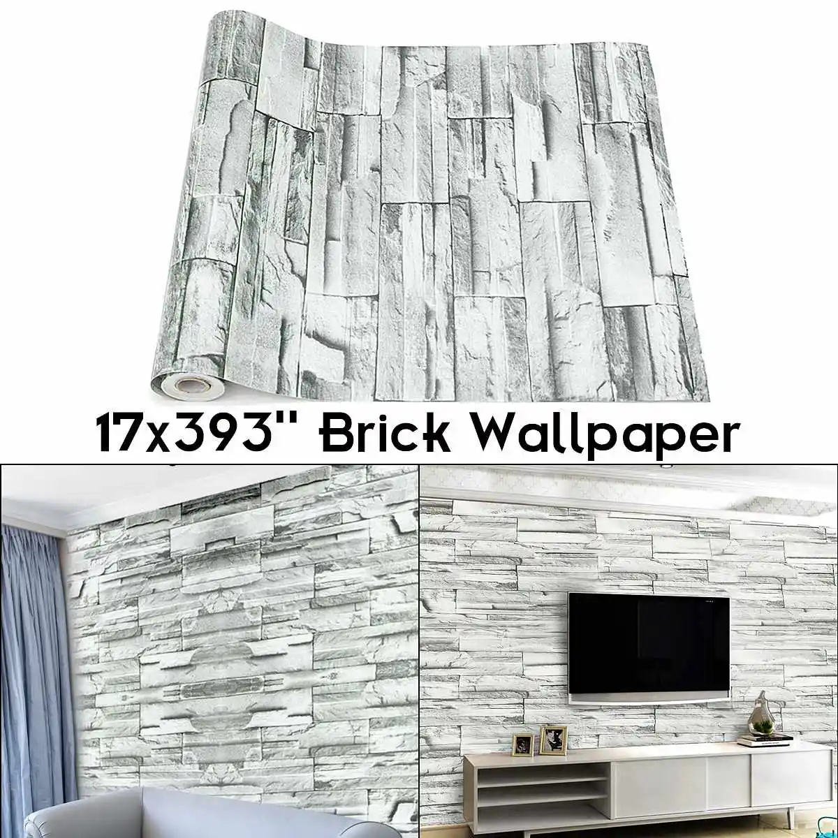 

45cmx10m 3D DIY Schist WallPapers Kitchen Sticker PVC Self-adhesive Background Living Room Bedroom Wall Sticker Decoration
