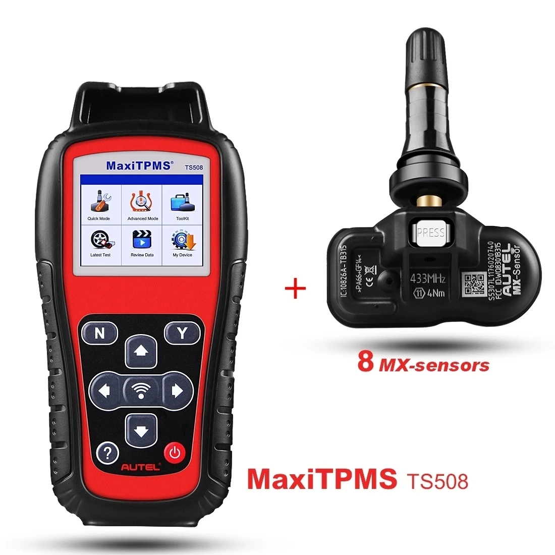 Autel MaxiTPMS TS508+ 433 МГц XM сенсор OBD2 TPMS программист автомобильный диагностический инструмент сканер Scania контроль давления в шинах TS508K