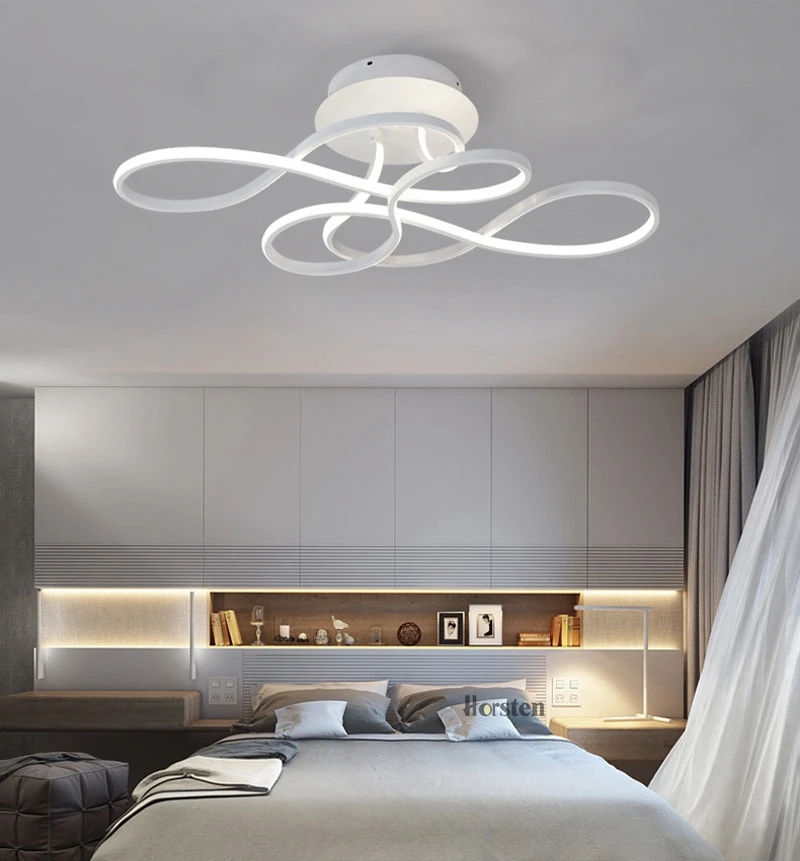 Horsten Minimalism Modern LED Ceiling Lights Creative Acrylic Aluminum Ceiling Lamp For Living Room Bedroom Dinning Room Fixtures (6)
