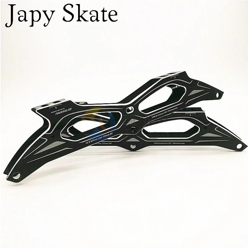 

Japy Skate Powerslide Inline Speed Skate Frame 3*125mm 12.6' Aluminum Alloy For 3 Wheels Speed Basins 165-195mm Distance Base