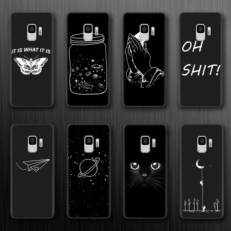 

Capa For iPhone XS Max XR X 5 SE 6 8 7 Plus cover For Samsung Galaxy S8 S9 Plus S6 S7 Edge Grand Prime Coque soft TPU black Case