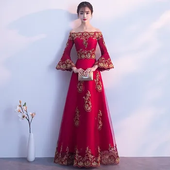 

Chinese Style Traditional Lace Woman Cheongsam Chinese Wedding Dress Mermaid Retro Slim Oriental Style Qipao Dresses
