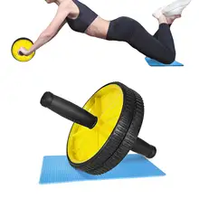 Ab rolo de Fitness Borracha Lidar Com Rodas De Rolo De Formação Duplo Abs Abdominal da Aptidão para a Construção Do Corpo Equipamentos de Ginástica Em Casa
