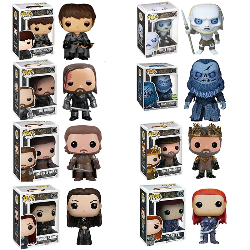 

FUNKO Pop Game of Thrones JON SNOW STARK YGRITTE Model Figure Collectible Model Toy for Kids Birthday Gift