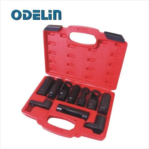 10 Pcs Sensor Oil Pressure Sending Unit Socket Set Oxygen Injector Tool