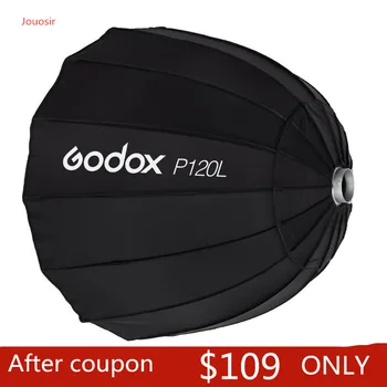 

Portable Godox P120L 120CM Deep Parabolic Softbox Bowens Mount for Studio Flash Speedlite Reflector Photo Studio Softbox CD35
