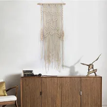 Вязаный богемский настенный гобелен ручной работы из хлопка с кисточками гобелены индийский ручной работы свадебное оформление для церемоний настенное искусство