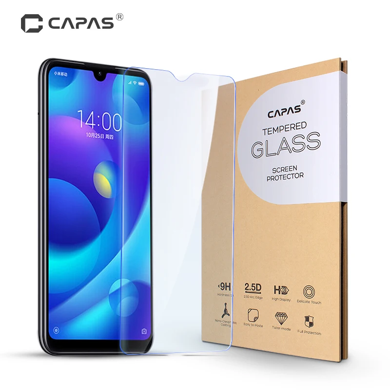 

For Xiaomi Mi Play Screen Protector Mi Play Tempered Glass Clear Protective Screen Guard Shockproof 0.2mm Anti-burst Glass Film