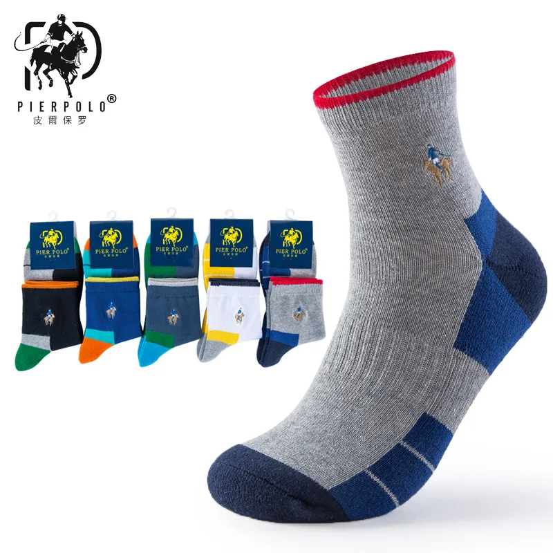 Лидер продаж! Известный бренд мужские носки красочные Весна Лето хлопковые носки высокого качества мужские носки до щиколотки - Цвет: Multi Color