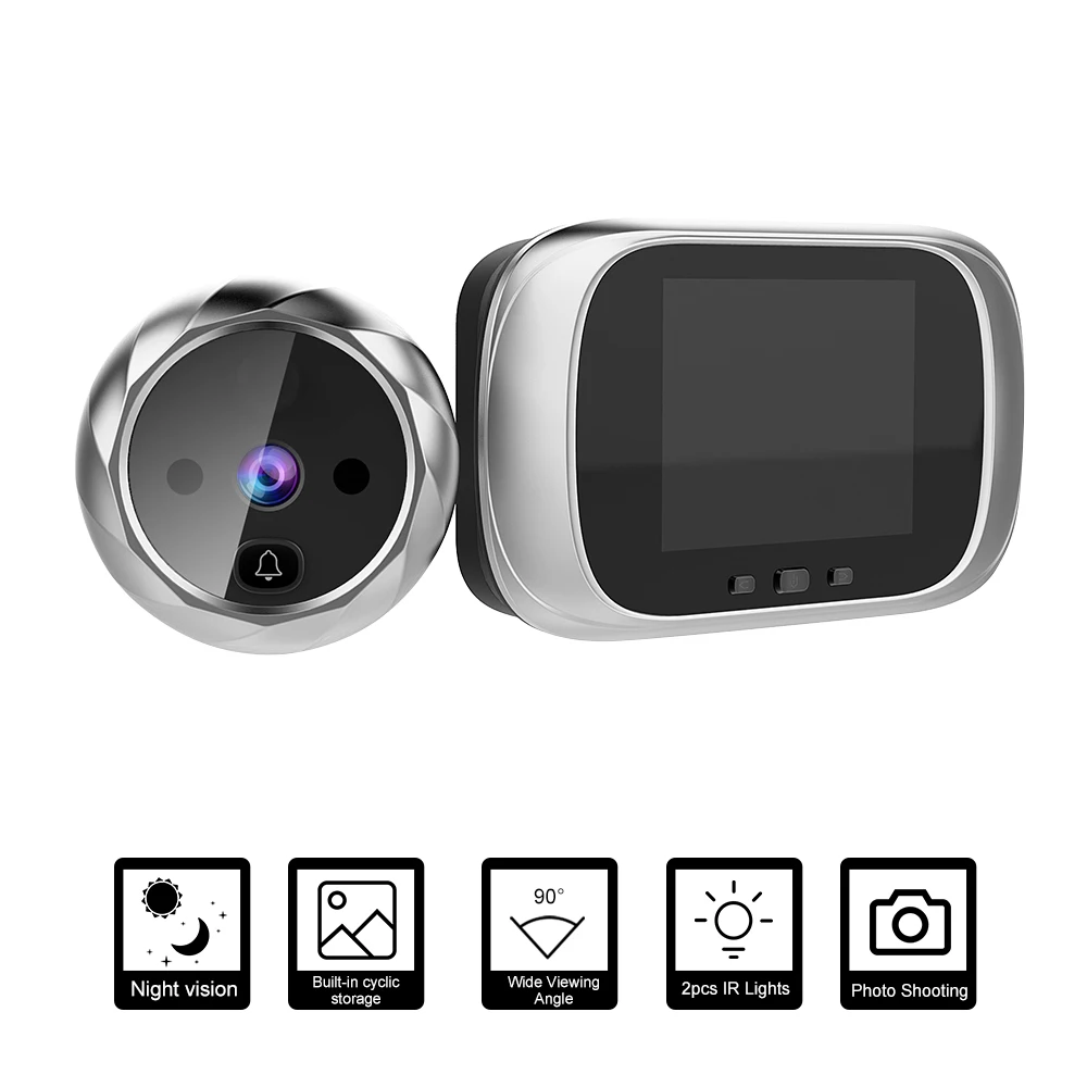 

Digital Door Viewer Peephole Door Camera Doorbell Night Vision Photo Shooting Digital Door Monitoring Video Intercom