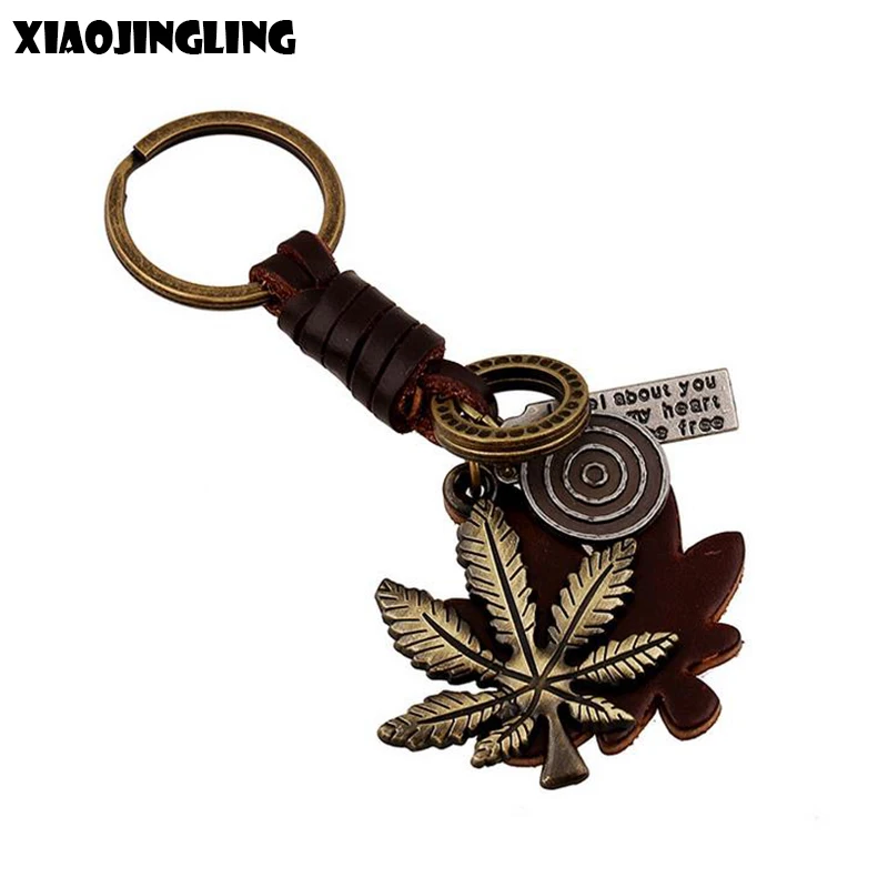 

XIAOJINGLING 13 Style Trendy Retro Keychain Fashion Totoro Elephant Monkey Animal Leather Key Chain Punk Men Women Jewelry Gifts